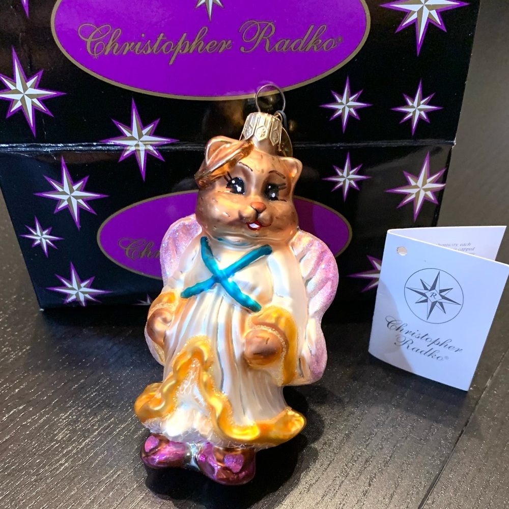 Christopher Radko Guardian Kitty Angel ornament